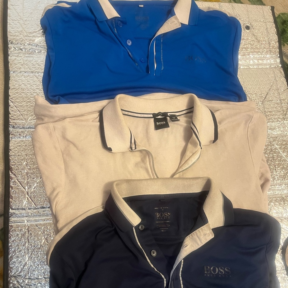 Men's Hugo Boss Slim Fit Polo Collection (3), Size M-L, 9/10 Condition